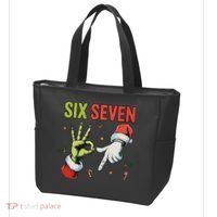 Six Seven 6 7 67 Meme Christmas Xmas Funny Tote Bag thumb 3