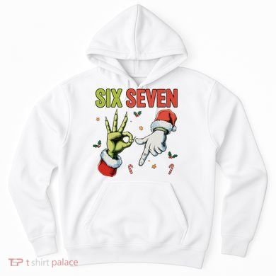 Six Seven 6 7 67 Meme Christmas Xmas Funny Hoodie
