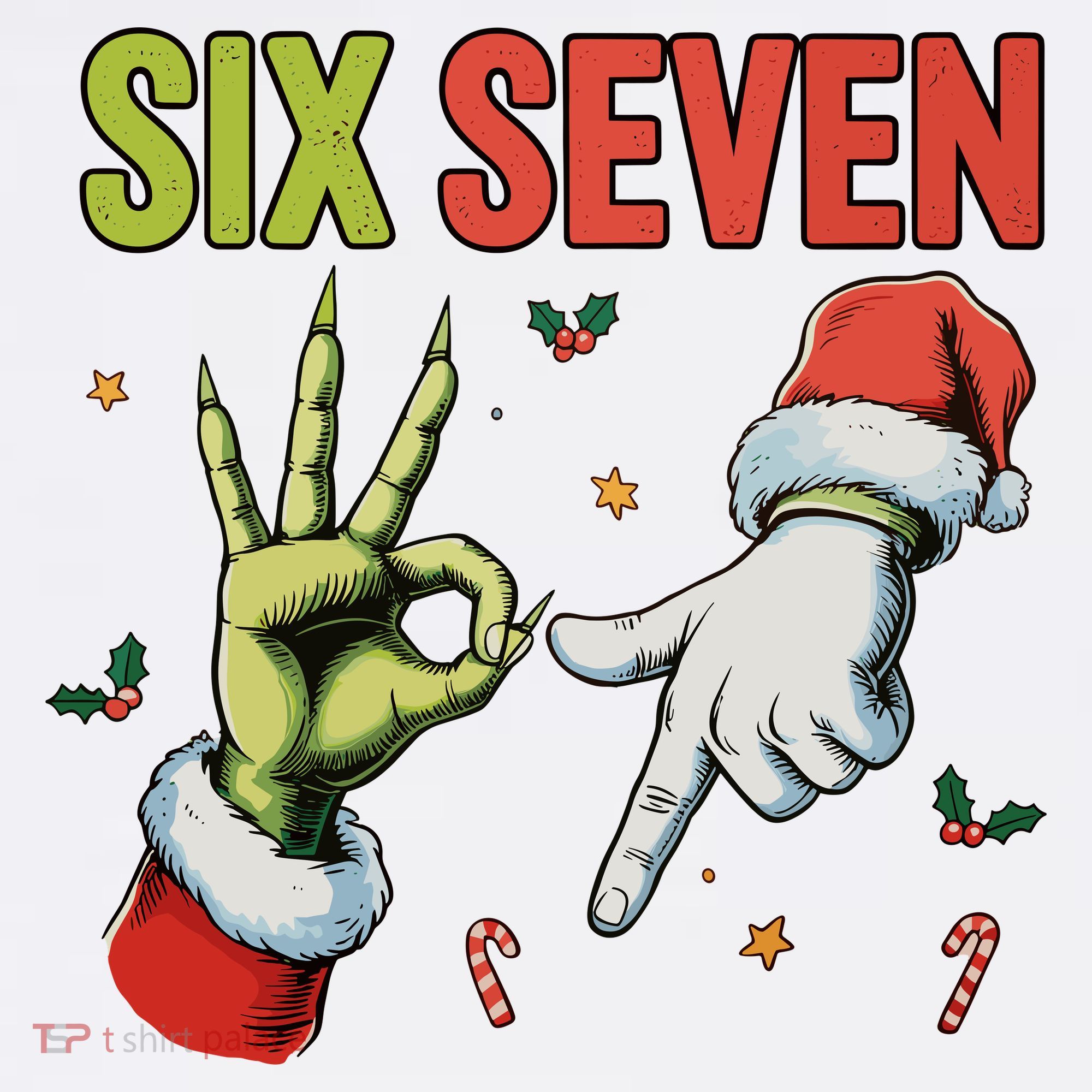 Six Seven 6 7 67 Meme Christmas Xmas Funny Sweatshirt