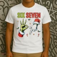 Six Seven 6 7 67 Meme Christmas Xmas Funny T-Shirt thumb 3