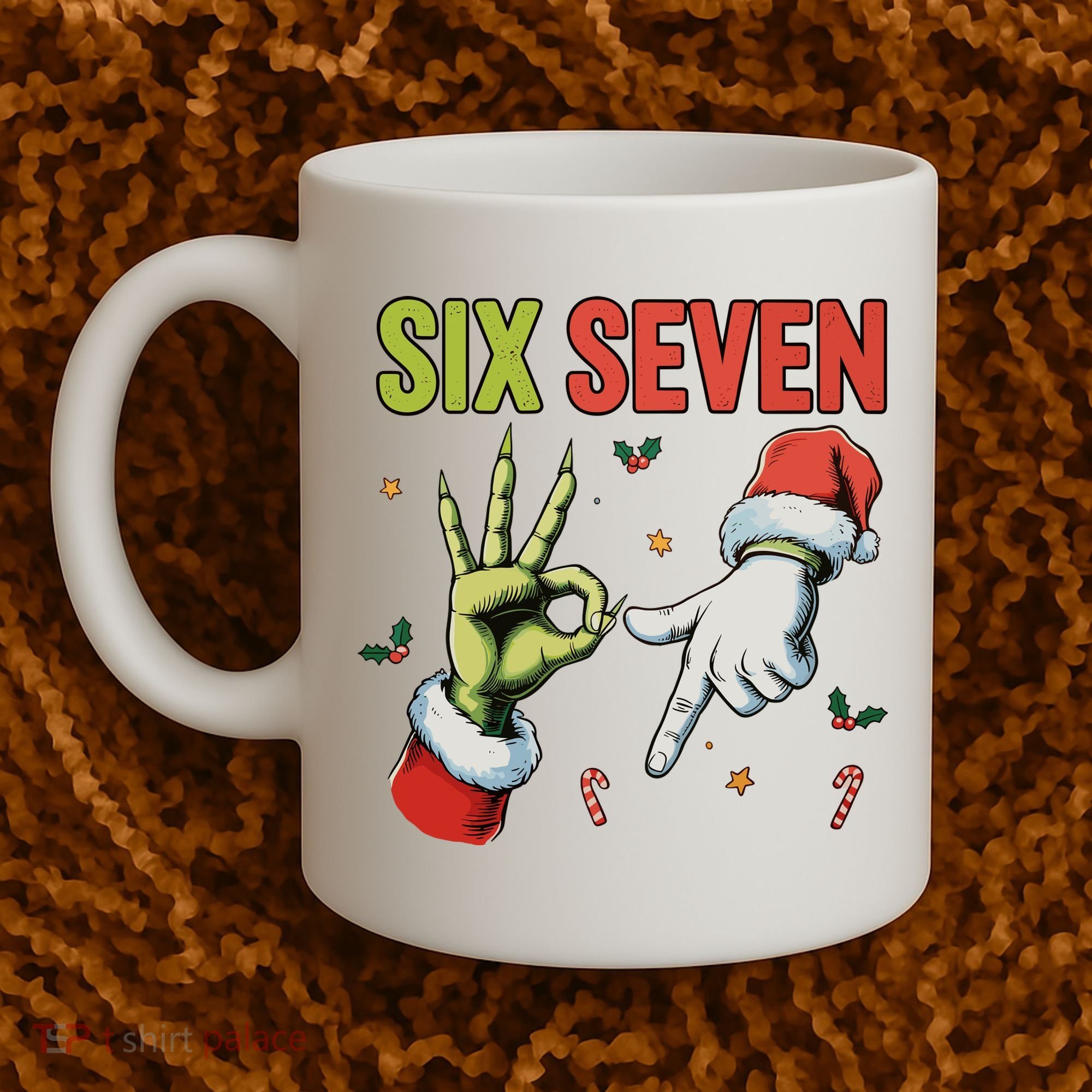 Six Seven 6 7 67 Meme Christmas Xmas Funny Coffee Mug