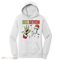 Six Seven 6 7 67 Meme Christmas Xmas Funny Women's Hoodie thumb 0