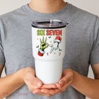 Six Seven 6 7 67 Meme Christmas Xmas Funny Tumbler thumb 2