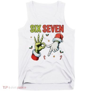 Six Seven 6 7 67 Meme Christmas Xmas Funny Tank Top