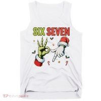 Six Seven 6 7 67 Meme Christmas Xmas Funny Tank Top thumb 0