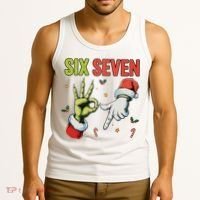 Six Seven 6 7 67 Meme Christmas Xmas Funny Tank Top thumb 3