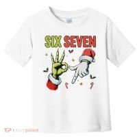 Six Seven 6 7 67 Meme Christmas Xmas Funny Toddler T-Shirt thumb 0
