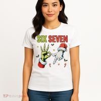 Six Seven 6 7 67 Meme Christmas Xmas Funny Women's T-Shirt thumb 4