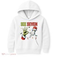 Six Seven 6 7 67 Meme Christmas Xmas Funny Kids Hoodie thumb 0