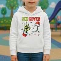 Six Seven 6 7 67 Meme Christmas Xmas Funny Kids Hoodie thumb 3