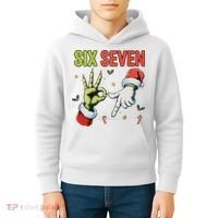 Six Seven 6 7 67 Meme Christmas Xmas Funny Kids Hoodie thumb 4