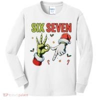 Six Seven 6 7 67 Meme Christmas Xmas Funny Kids Long Sleeve Shirt thumb 0