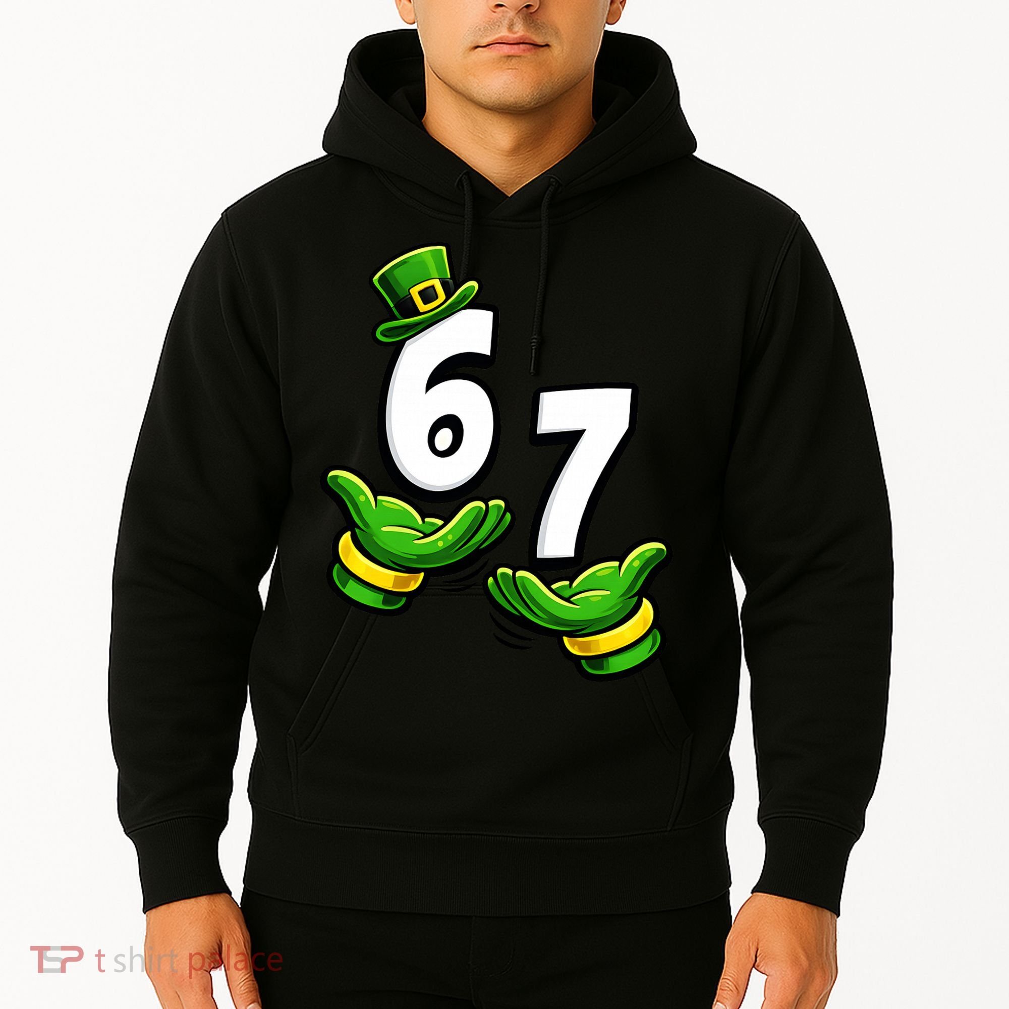 Six Seven 67 St Patricks Day 6 7 Shamrock Meme Hoodie