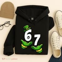 Six Seven 67 St Patricks Day 6 7 Shamrock Meme Hoodie thumb 4