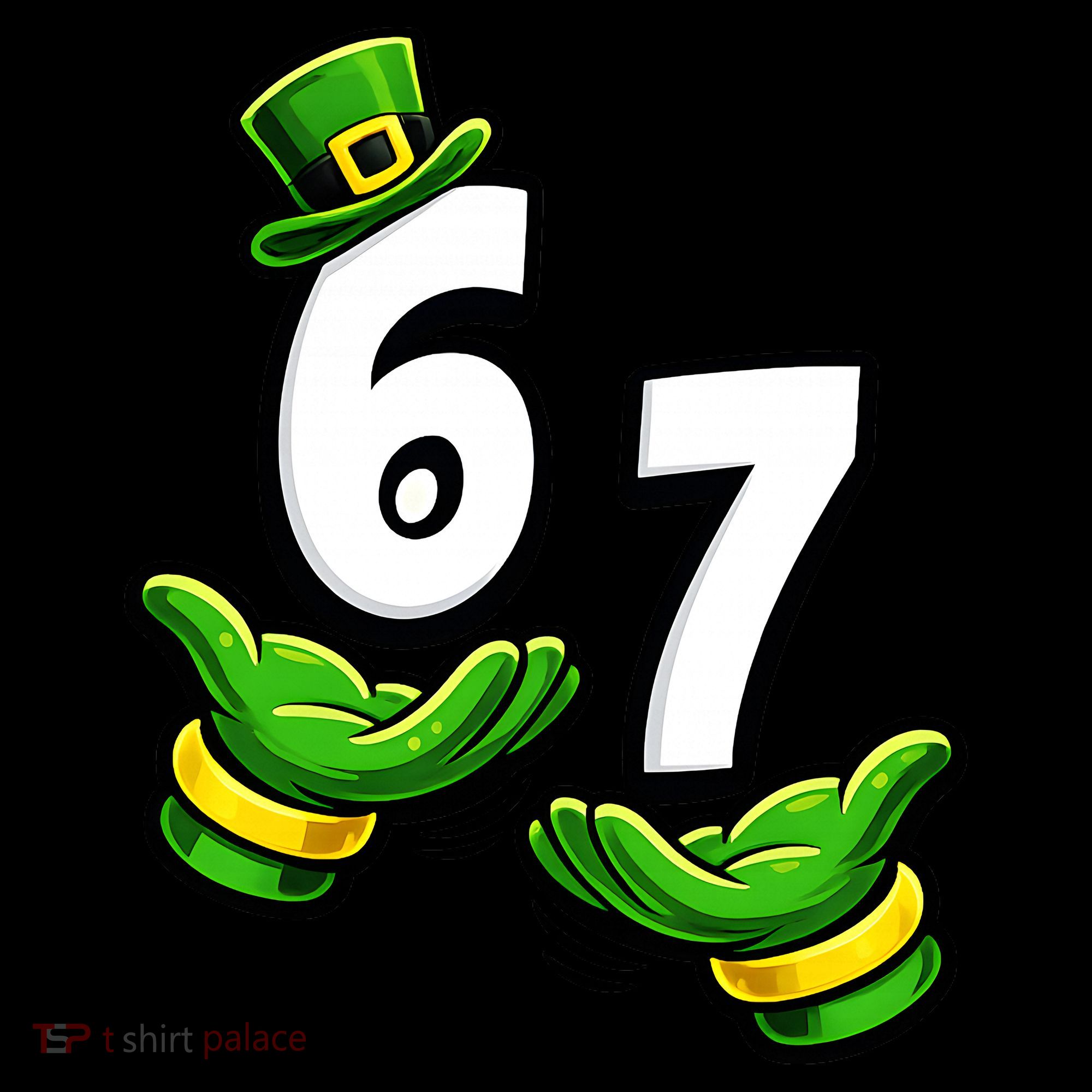 Six Seven 67 St Patricks Day 6 7 Shamrock Meme Sweatshirt