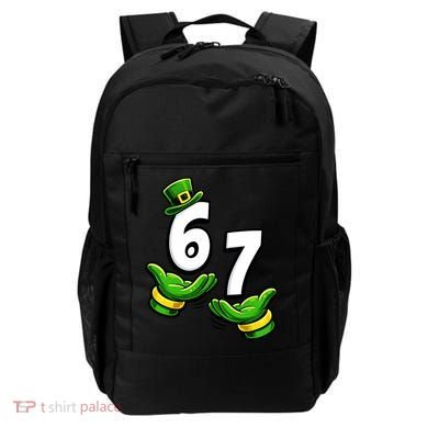 Six Seven 67 St Patricks Day 6 7 Shamrock Meme Backpack