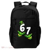 Six Seven 67 St Patricks Day 6 7 Shamrock Meme Backpack thumb 0