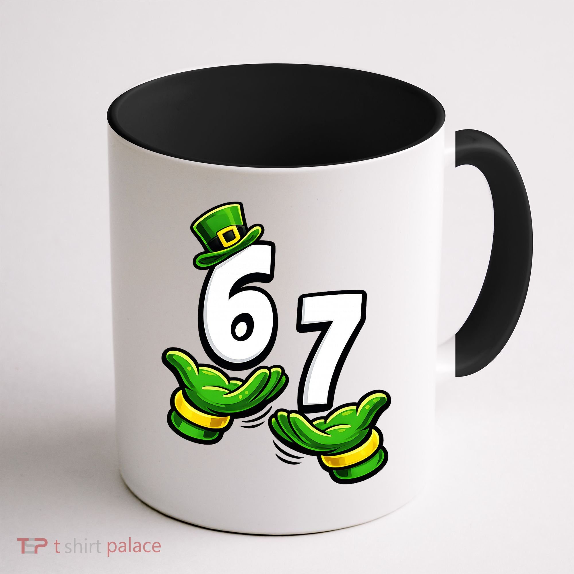 Six Seven 67 St Patricks Day 6 7 Shamrock Meme Coffee Mug