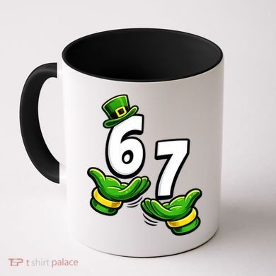Six Seven 67 St Patricks Day 6 7 Shamrock Meme Coffee Mug