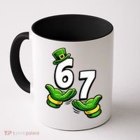 Six Seven 67 St Patricks Day 6 7 Shamrock Meme Coffee Mug thumb 0