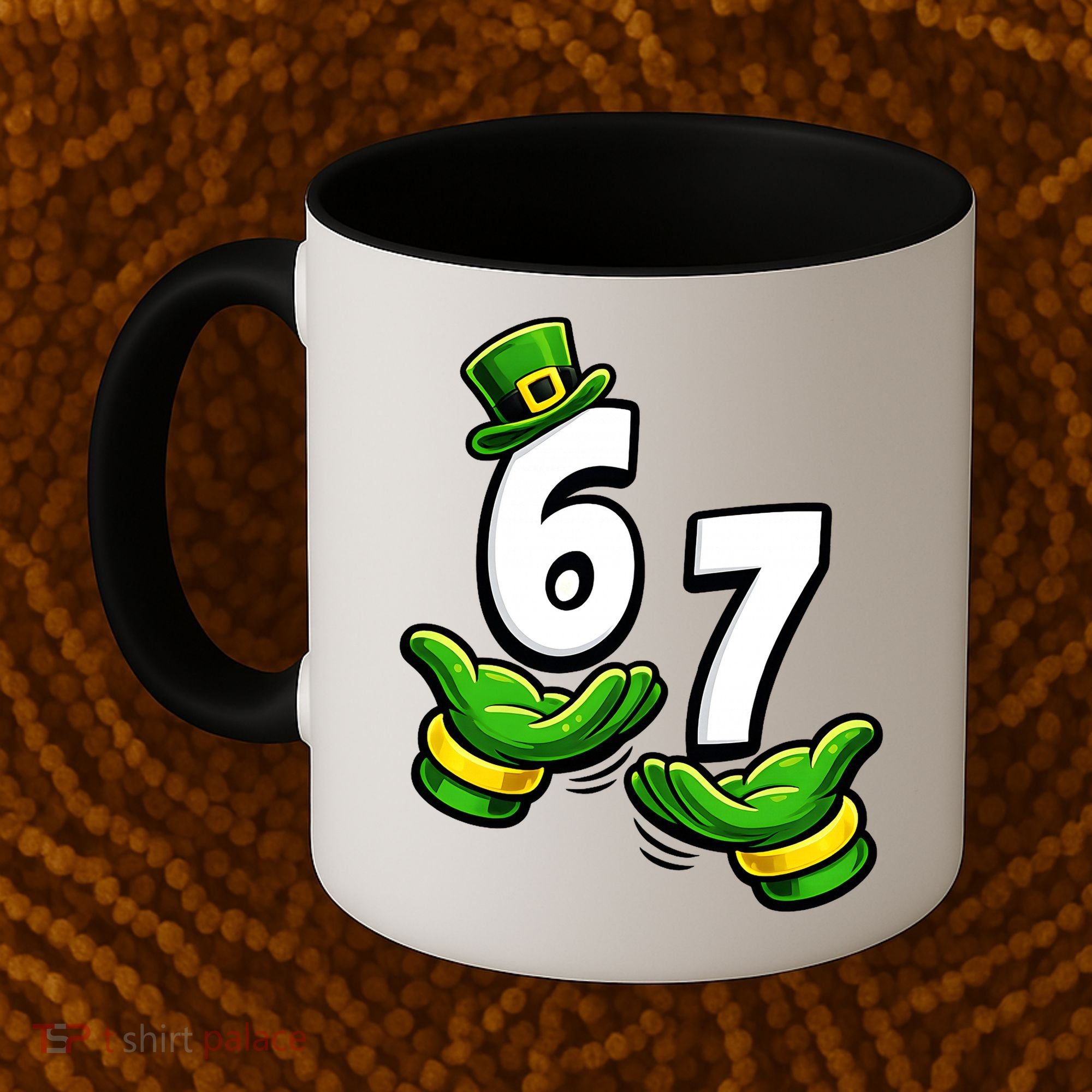 Six Seven 67 St Patricks Day 6 7 Shamrock Meme Coffee Mug
