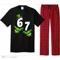 Six Seven 67 St Patricks Day 6 7 Shamrock Meme Pajama Set thumb 0