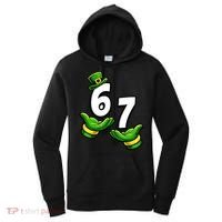 Six Seven 67 St Patricks Day 6 7 Shamrock Meme Women's Hoodie thumb 0
