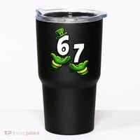 Six Seven 67 St Patricks Day 6 7 Shamrock Meme Tumbler thumb 0