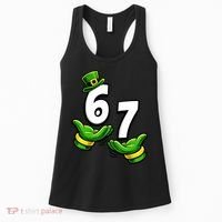 Six Seven 67 St Patricks Day 6 7 Shamrock Meme Women's Tank Top thumb 0