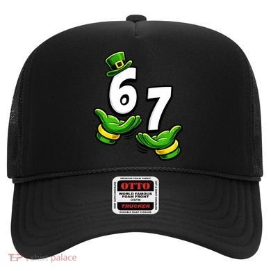 Six Seven 67 St Patricks Day 6 7 Shamrock Meme Hat