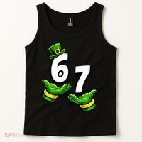 Six Seven 67 St Patricks Day 6 7 Shamrock Meme Tank Top thumb 2