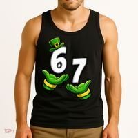 Six Seven 67 St Patricks Day 6 7 Shamrock Meme Tank Top thumb 3