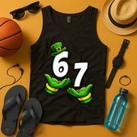 Six Seven 67 St Patricks Day 6 7 Shamrock Meme Tank Top thumb 4