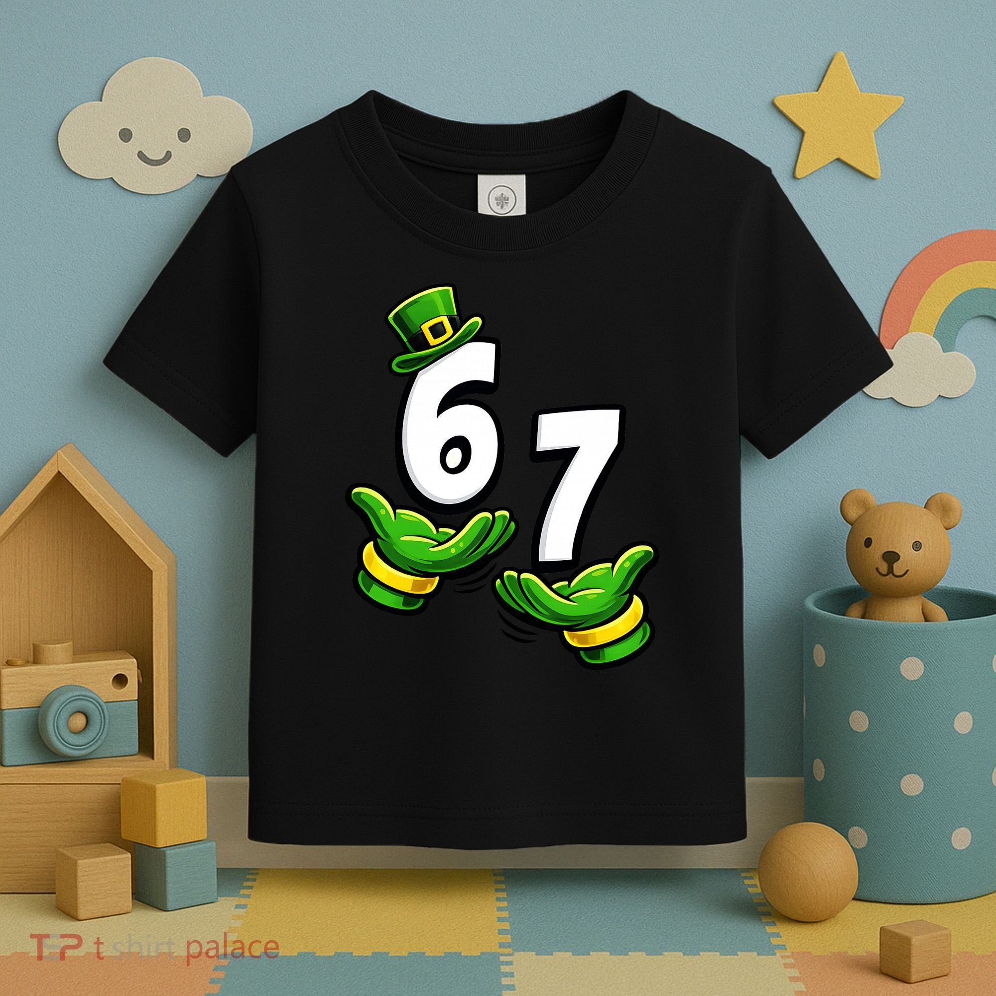 Six Seven 67 St Patricks Day 6 7 Shamrock Meme Toddler T-Shirt
