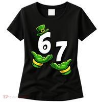 Six Seven 67 St Patricks Day 6 7 Shamrock Meme Women's T-Shirt thumb 0