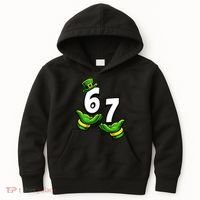 Six Seven 67 St Patricks Day 6 7 Shamrock Meme Kids Hoodie thumb 0