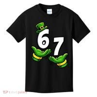 Six Seven 67 St Patricks Day 6 7 Shamrock Meme Kids T-Shirt thumb 0
