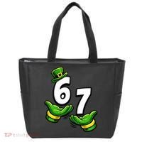 Six Seven 67 St Patricks Day 6 7 Shamrock Meme Tote Bag thumb 0