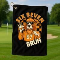 Six Seven 67 Dog 6-7 College Football Golf Towel thumb 1