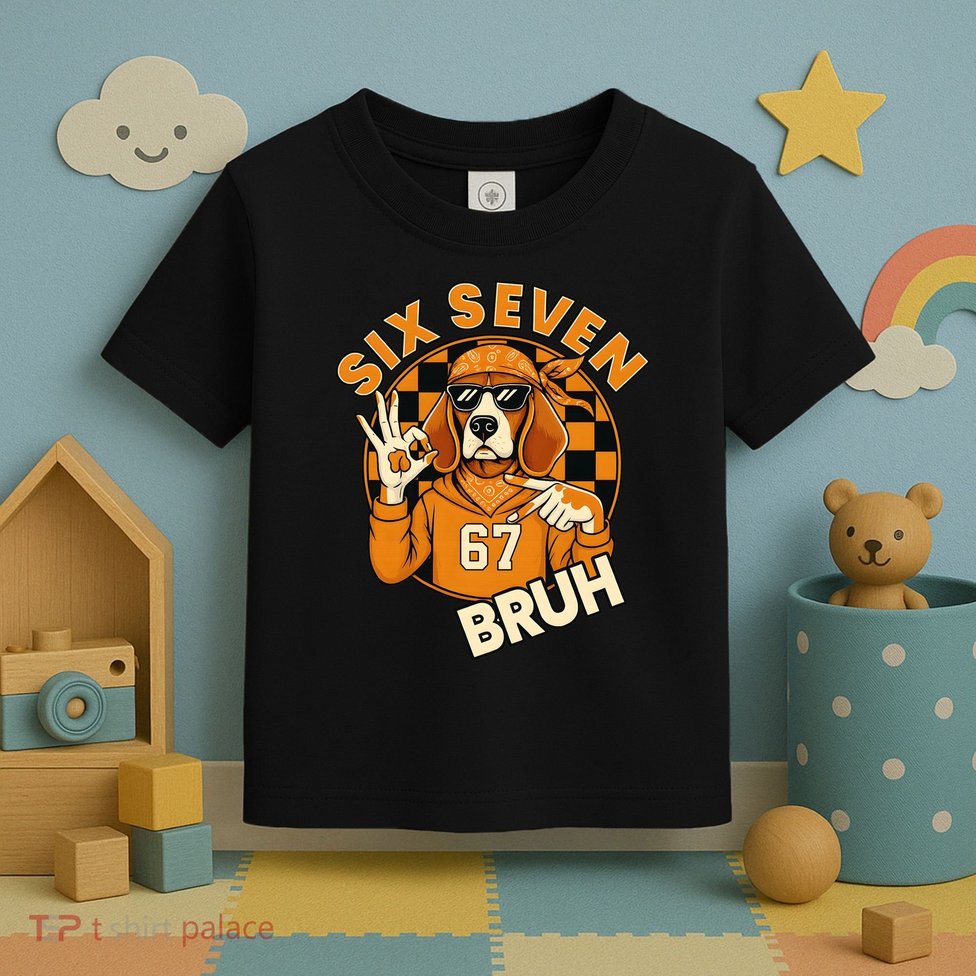 Six Seven 67 Dog 6-7 College Football Toddler T-Shirt
