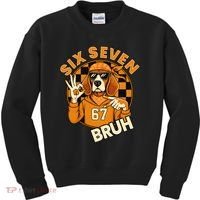 Six Seven 67 Dog 6-7 College Football Kids Sweatshirt thumb 0