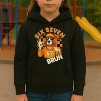 Six Seven 67 Dog 6-7 College Football Kids Hoodie thumb 3