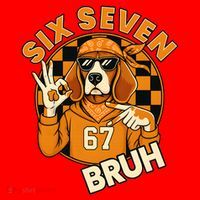 Six Seven 67 Dog 6-7 College Football Santa Hat thumb 1