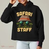 Safari Staff Art Zookeeper Costume Zoo Jungle Ladies Heavyweight Boxy Pullover Hoodie thumb 0