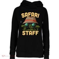 Safari Staff Art Zookeeper Costume Zoo Jungle Womens Funnel Neck Pullover Hood thumb 0