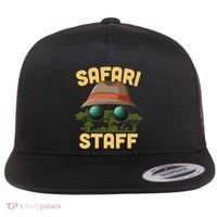 Safari Staff Art Zookeeper Costume Zoo Jungle Flat Bill Trucker Hat thumb 0