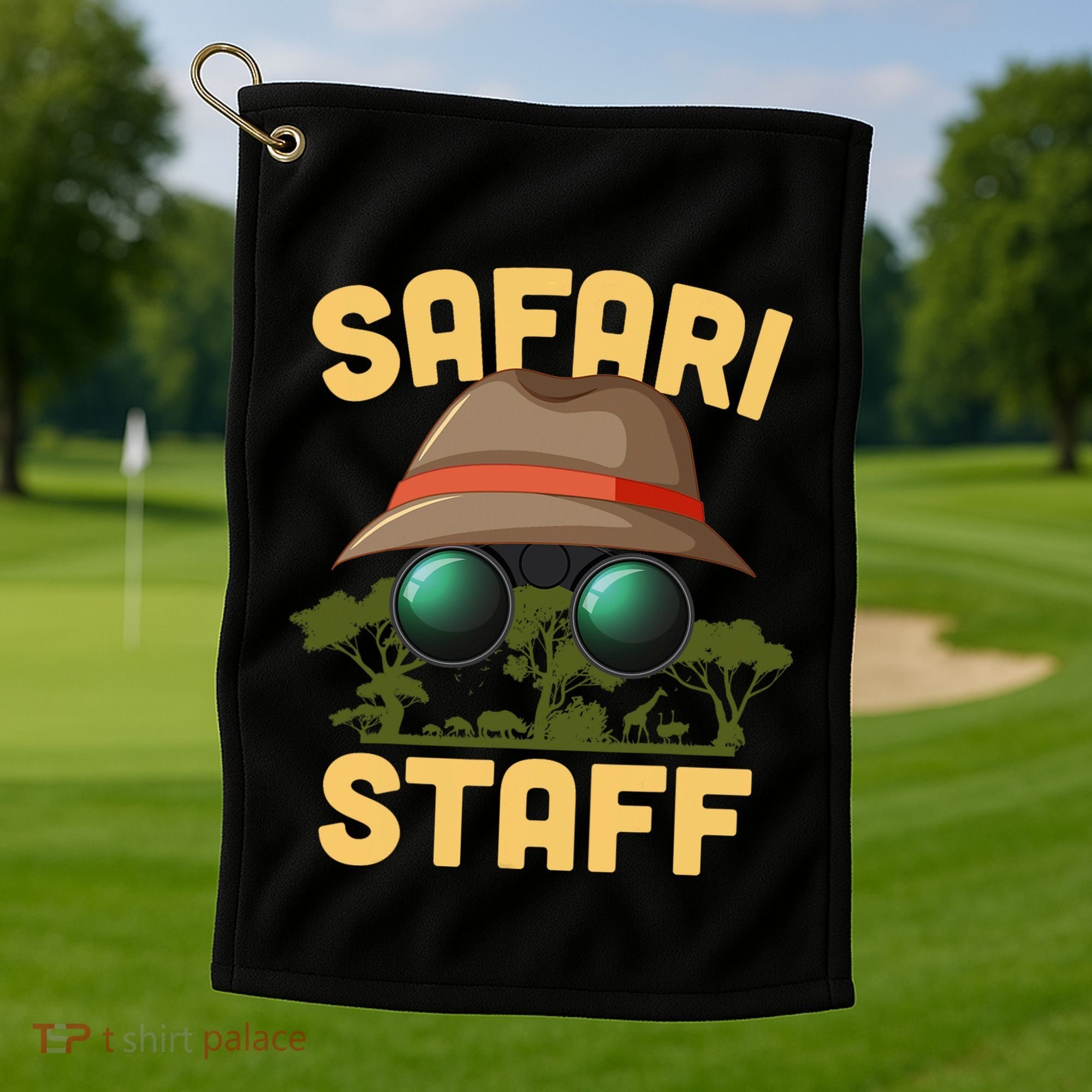 Safari Staff Art Zookeeper Costume Zoo Jungle Golf Towel