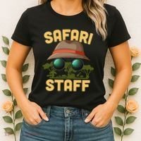 Safari Staff Art Zookeeper Costume Zoo Jungle Women's T-Shirt thumb 2