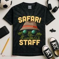 Safari Staff Art Zookeeper Costume Zoo Jungle Kids Tie-Dye T-Shirt thumb 2