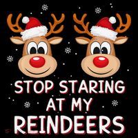 Stop Staring At My Reindeers Dirty Xmas Boob Joke Coffee Mug thumb 5
